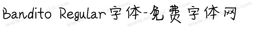 Bandito Regular字体字体转换